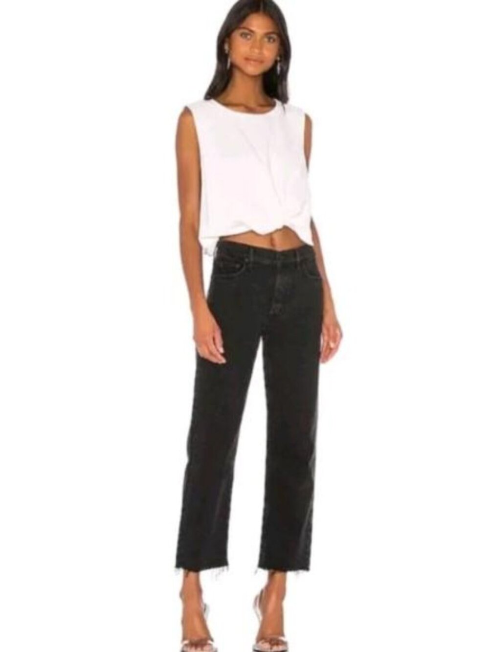 GRLFRND Helena High-Rise Straight Leg Jeans in the “All I Need” wash Size 24